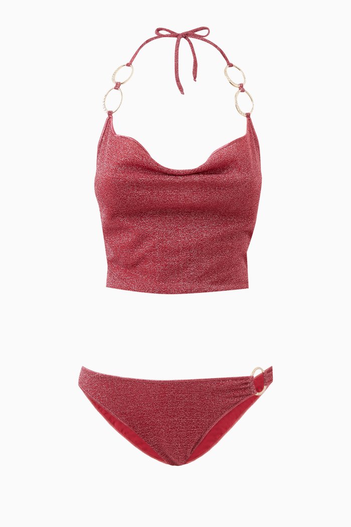 

Lumière O Gem Bikini Set in Lurex, Pink
