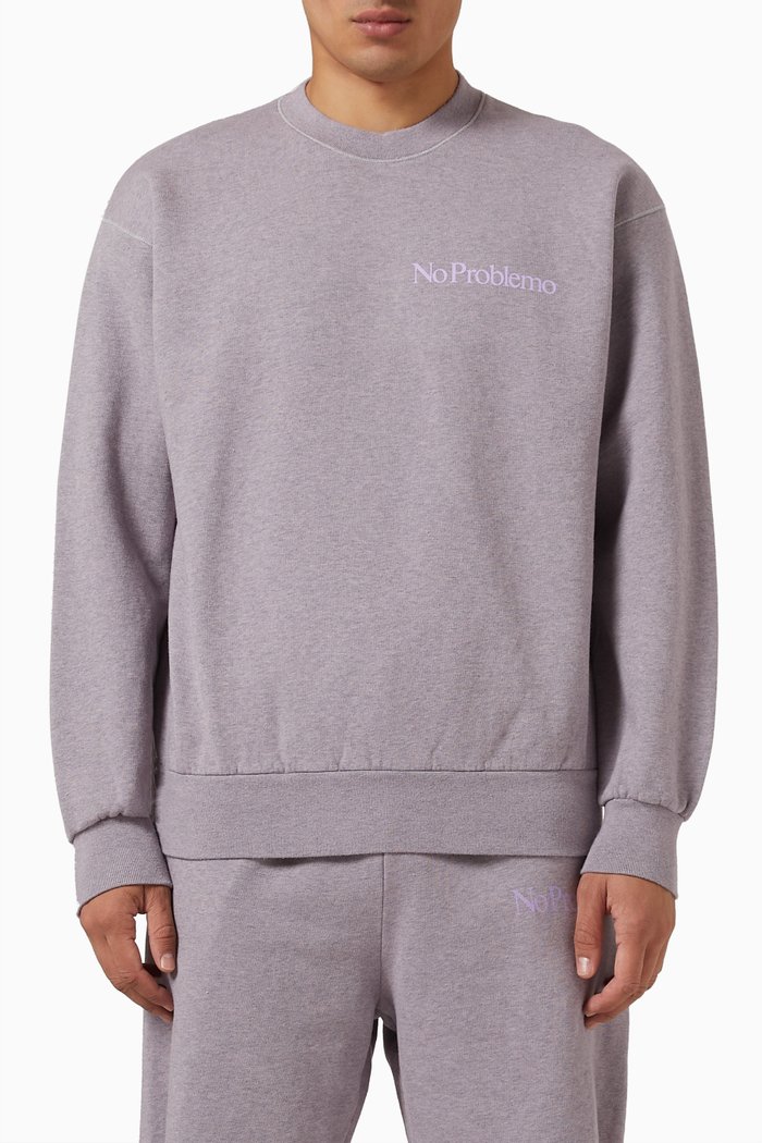 

Mini Problemo Sweatshirt in Cotton Jersey, Purple