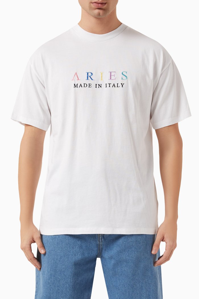Logo T-shirt in Cotton Jersey, White