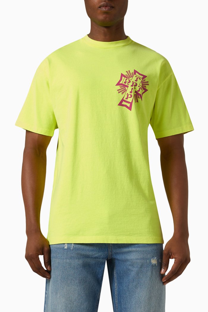 

Vintage Lords Of Art Trip T-shirt in Cotton, Yellow