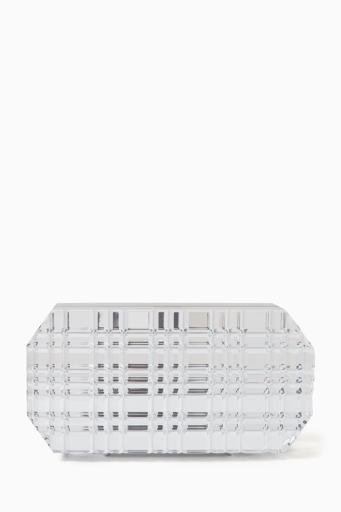 

Sierra Mirror Clutch in Acrylic, Silver