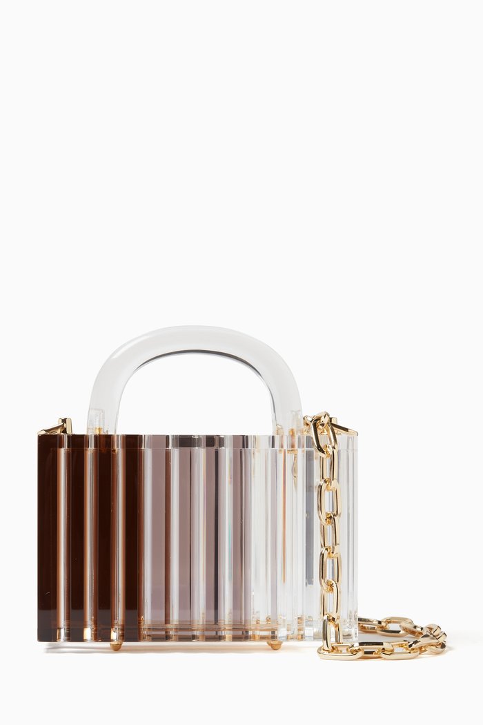

Yara Ombré Top-handle Bag in Acrylic, Brown