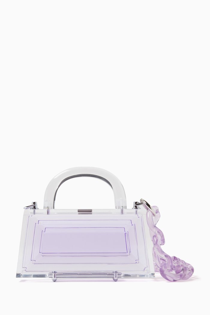 Leora Top-handle Bag in Acrylic, Purple