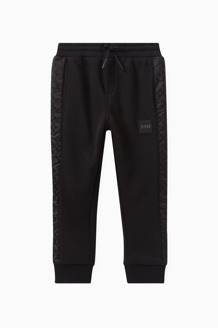 

Monogram Tape Sweatpants in Cotton Blend, Black