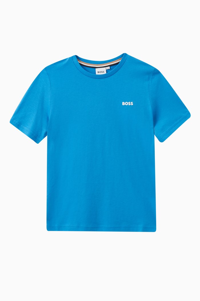 

Logo-detail T-shirt in Cotton, Blue
