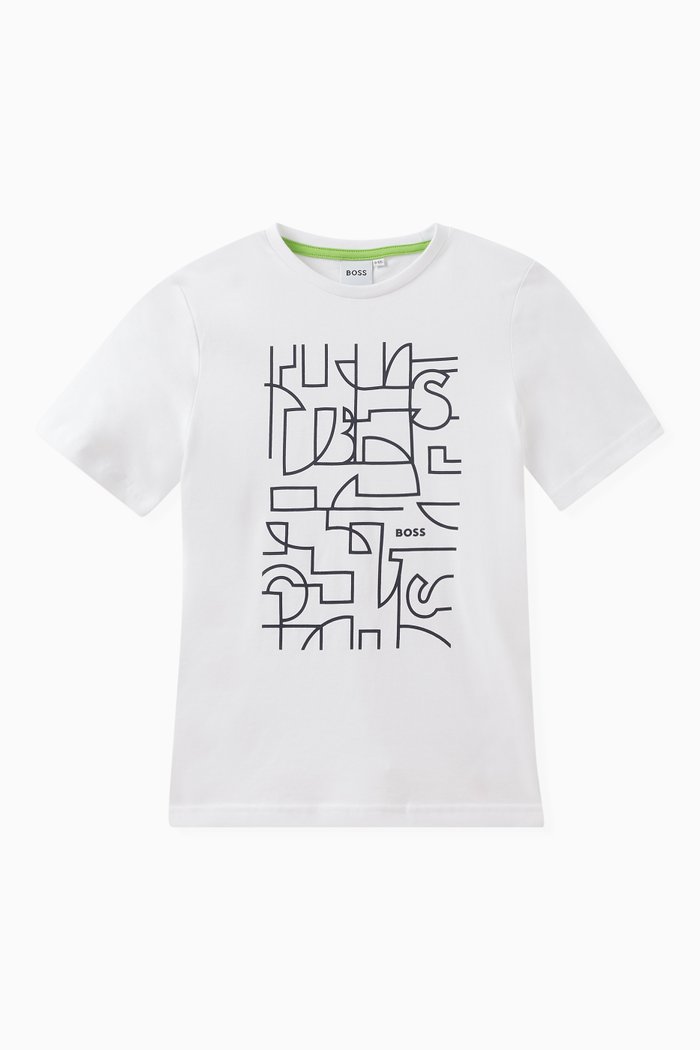 

Graphic Print T-shirt in Cotton, White