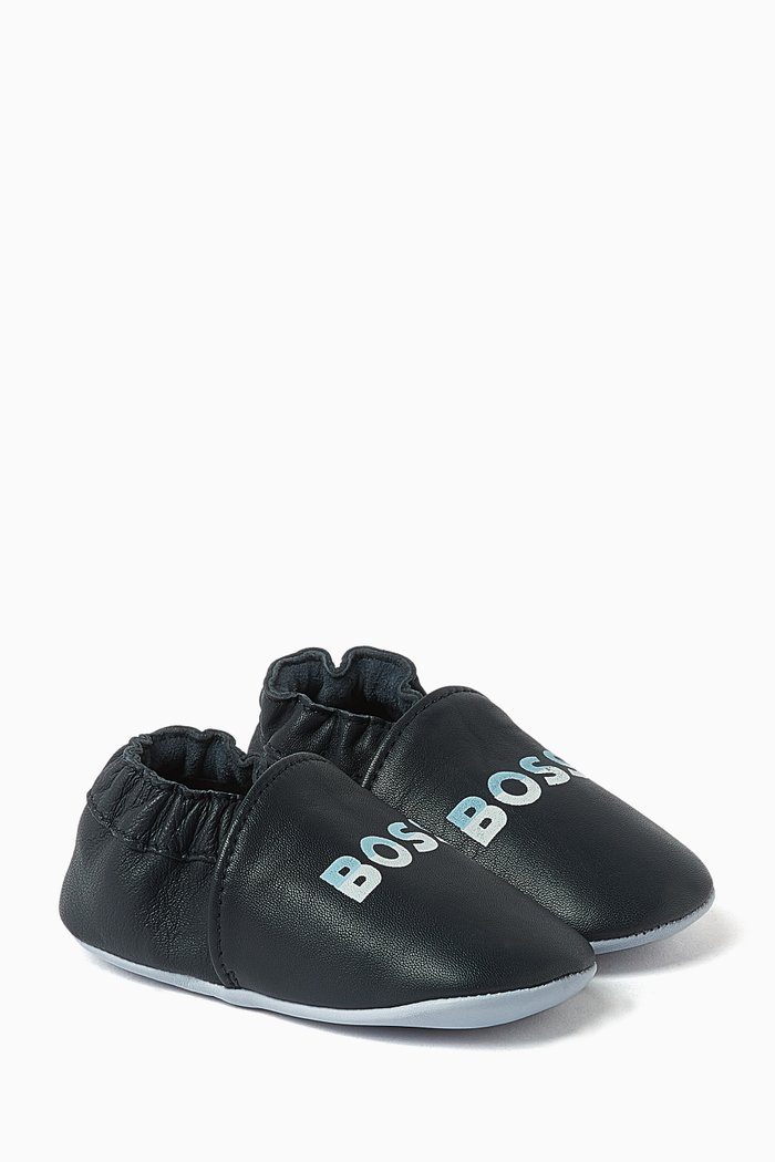 

Baby Logo-print Sneakers in Leather, Blue