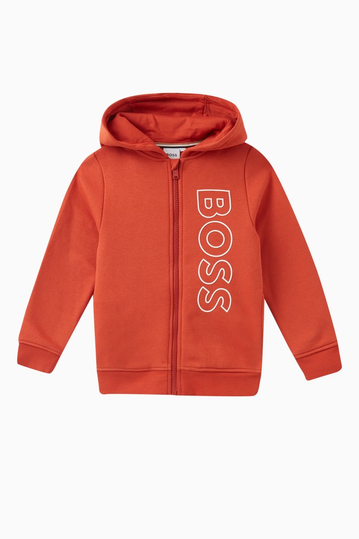 

Logo-detail Hoodie in Cotton, Orange