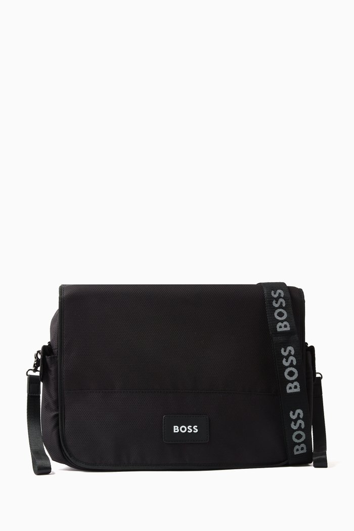 

Logo-patch Changing Bag in Polyester, Black