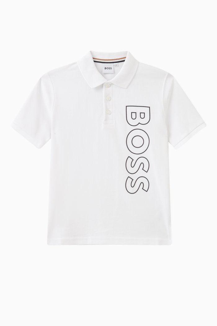 

Logo Polo Shirt in Cotton Piqué, White