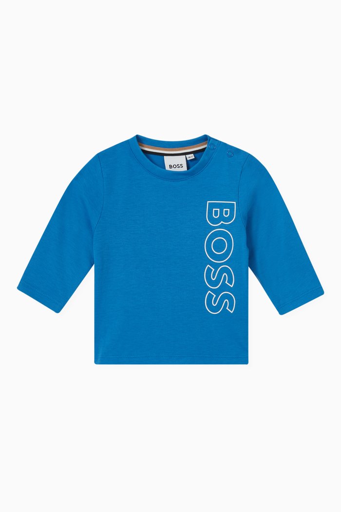 

Logo-print T-shirt in Cotton, Blue