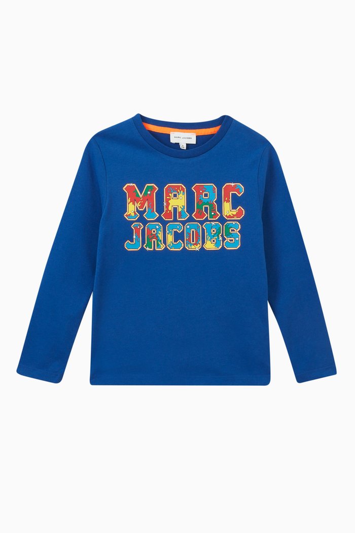 

Graphic Logo T-shirt in Organic Cotton, Blue
