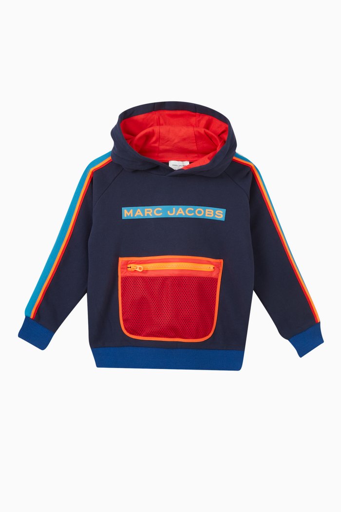 

Colourblocked Logo Hoodie in Cotton Jersey, Colourless