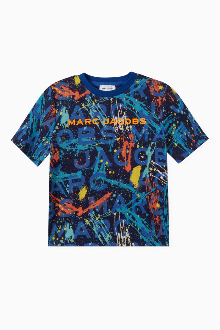 

Paint-splatter Logo T-shirt in Cotton, Colourless