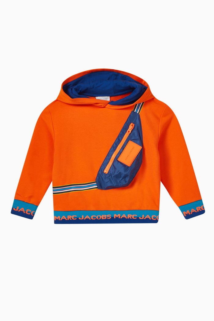 

Belt-bag Logo Hoodie in Cotton-blend, Orange