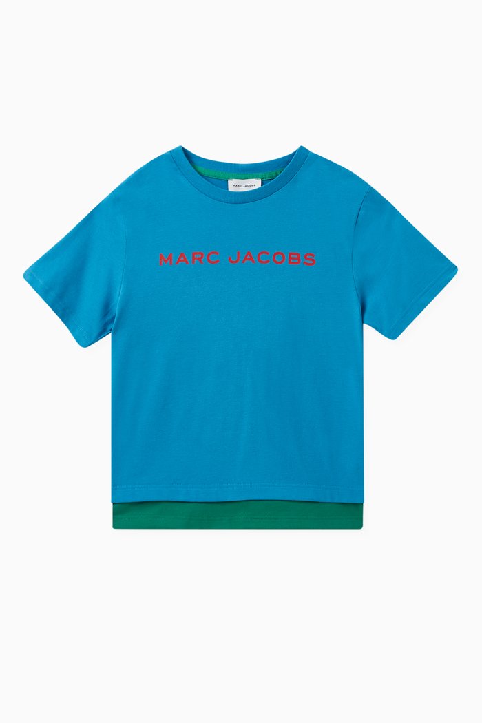 

Logo Print T-shirt in Cotton, Blue