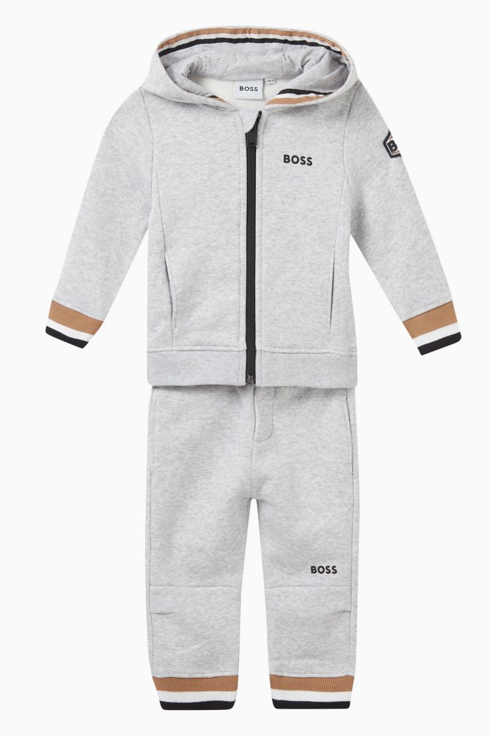 

Logo-print Tracksuit in Cotton, Grey