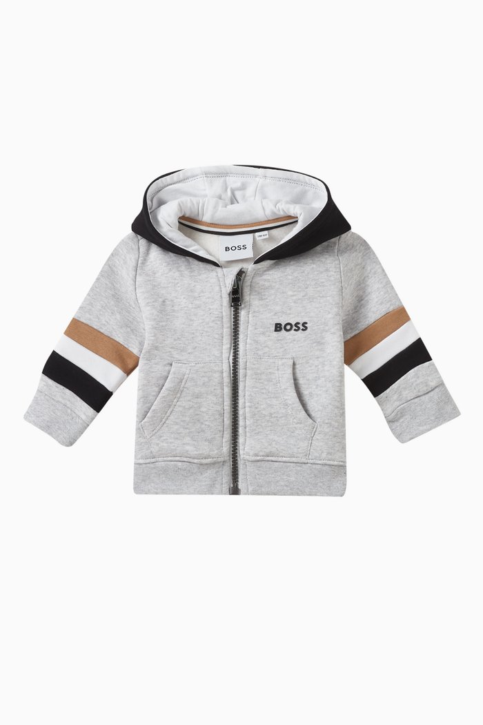 

Logo-detail Hoodie in Cotton, Grey