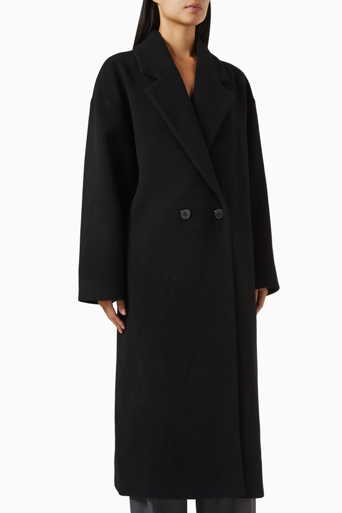 

Osa Oversized Long Coat in Wool, Neutral