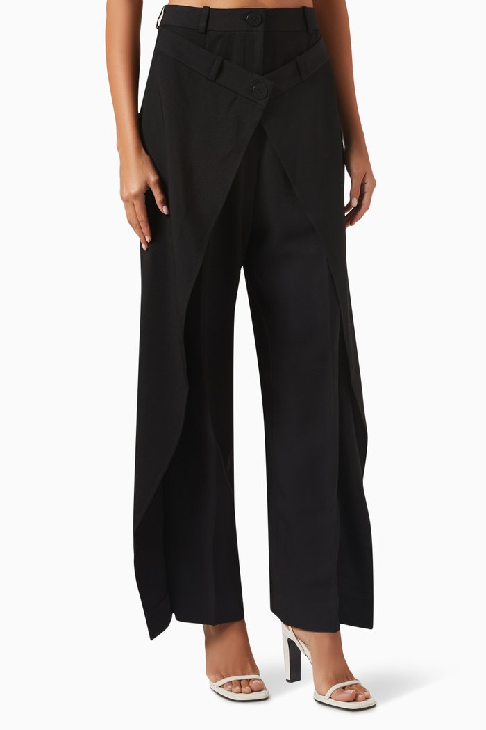 

Aya High-waist Pants, Black