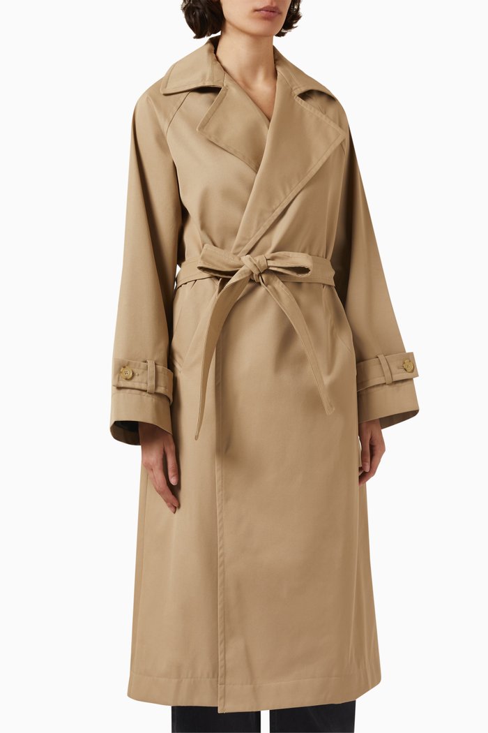 

Kai Trench Coat in Cotton, Neutral