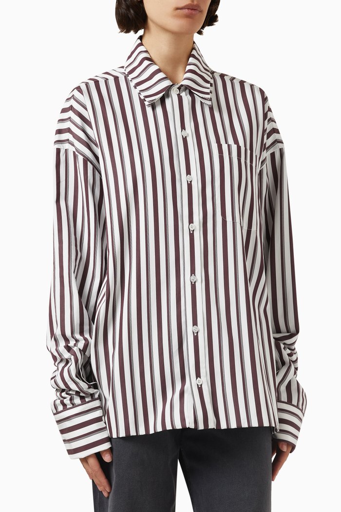 

Alba Oversized Double Shirt in Cotton, Multicolour