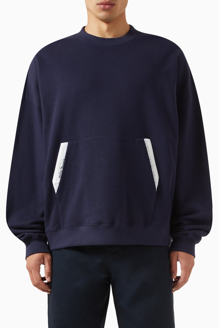 

Sartorial Tape Sweatshirt in Cotton-fleece, Blue