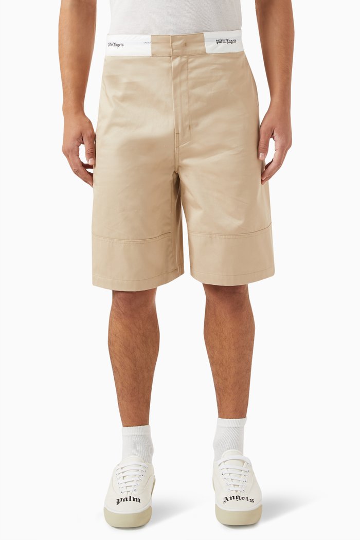

Sartorial Logo Shorts in Cotton, Neutral