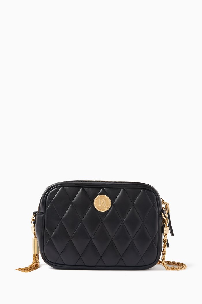 

Small Quilted Crossbody Bag, Black