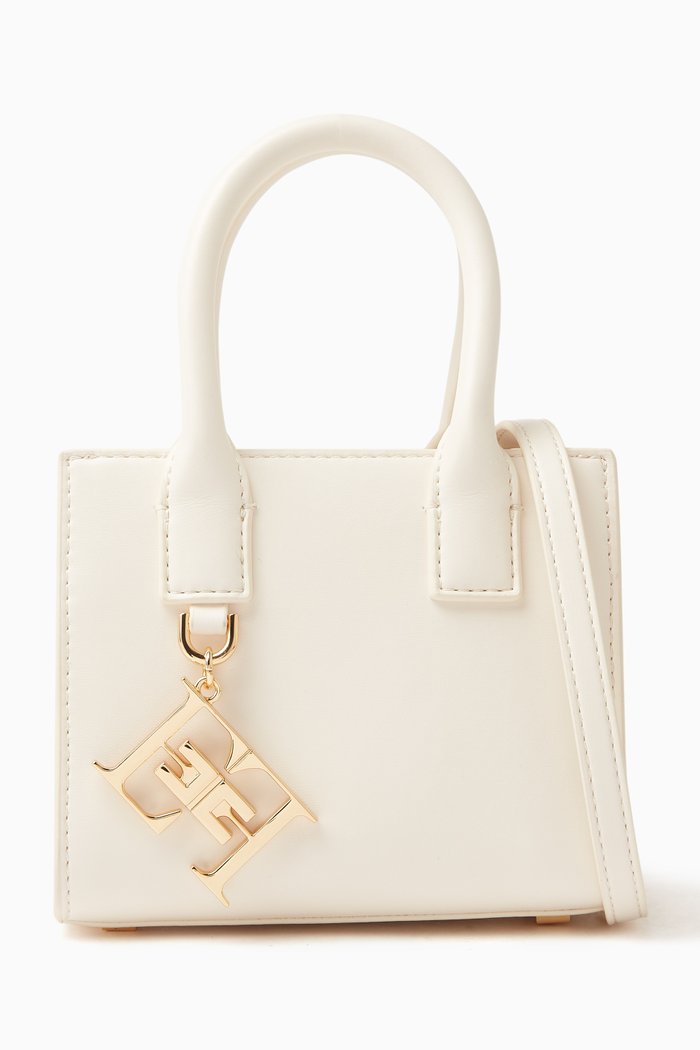 

Mini Top Handle Bag in Faux-leather, Neutral