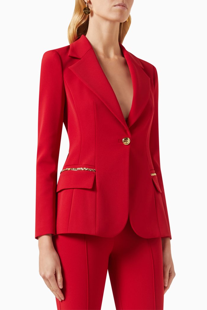 

Double-layer Blazer in Stretch-crepe, Red