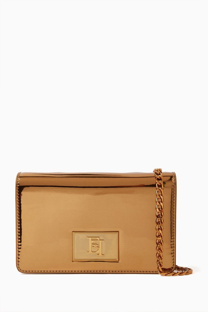 

Mirrored Crossbody Bag, Gold
