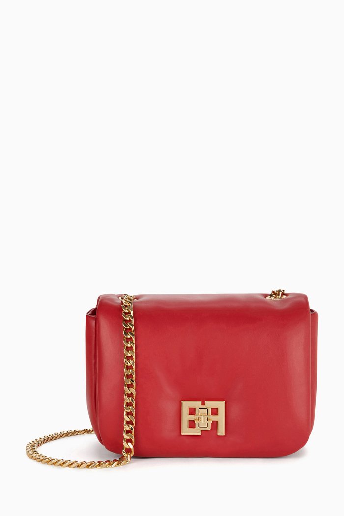

Small Puffy Crossbody Bag, Red
