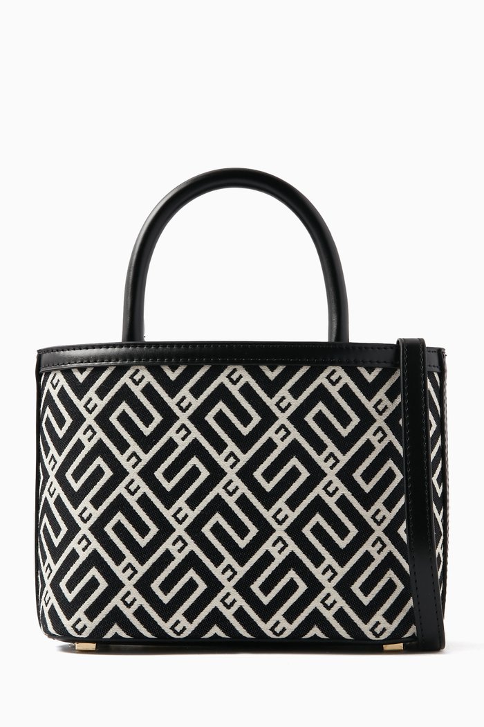 

Mini EF Logo Tote Bag in Jacquard, Black