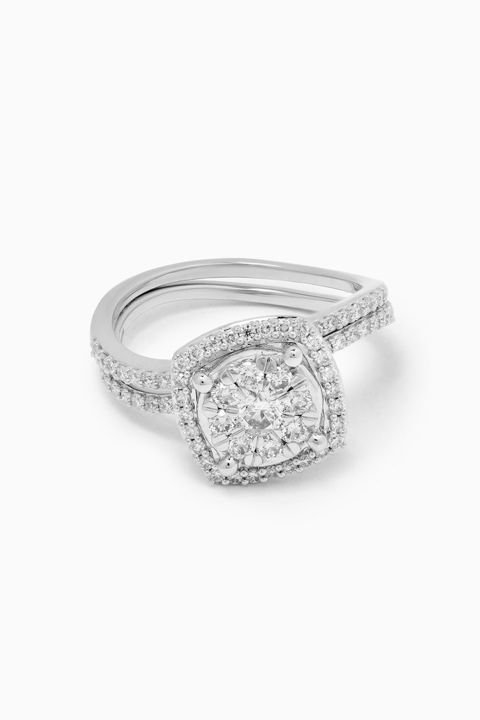 

OneSixEight Siempre Diamond Rings in 18kt White Gold, Set of 2