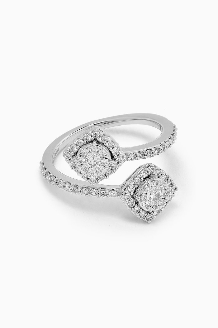 

OneSixEight Siempre Two Motif Diamond Ring in 18kt White Gold