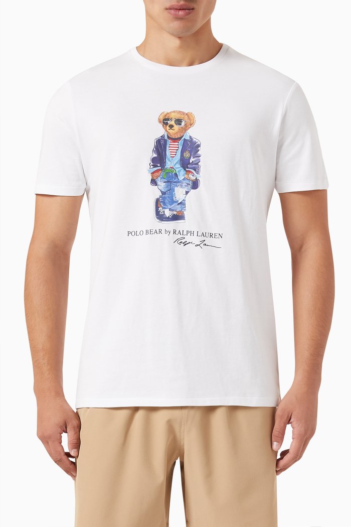 Polo Bear T-shirt in Cotton Jersey, White