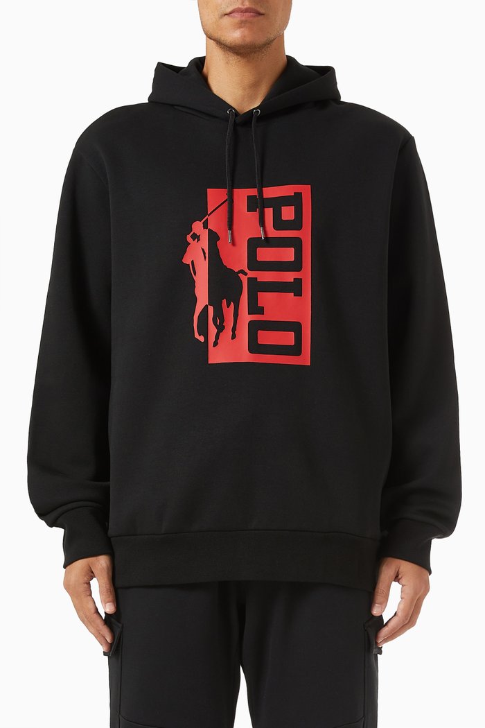 

Logo Hoodie in Fleece, Black