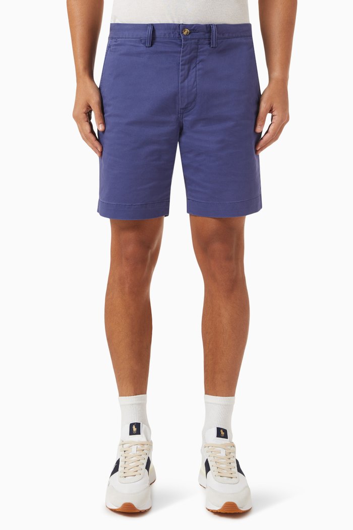 

Straight Fit Shorts in Cotton, Blue