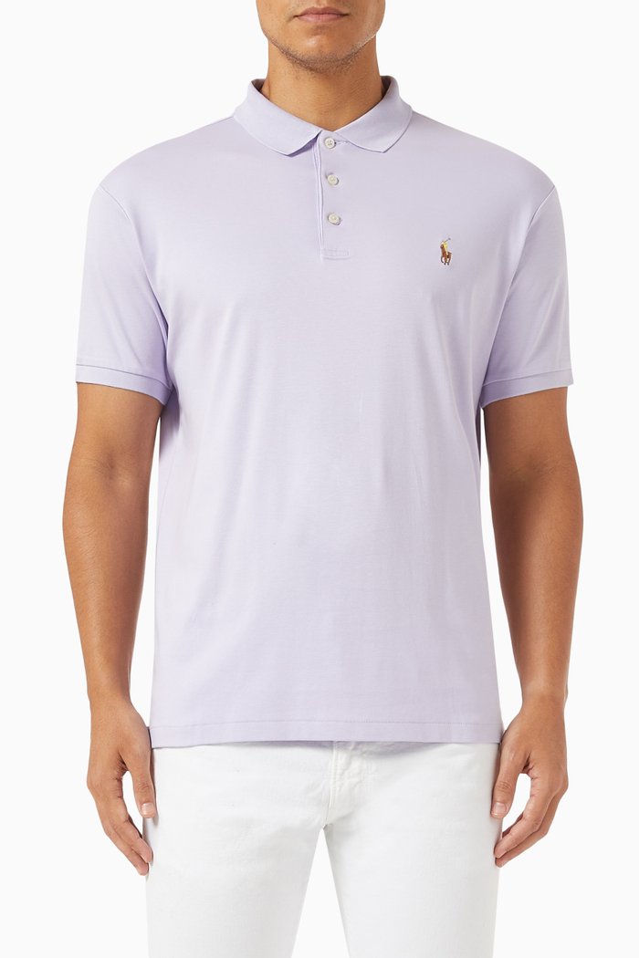 

Polo Shirt in Cotton Piqué, Purple