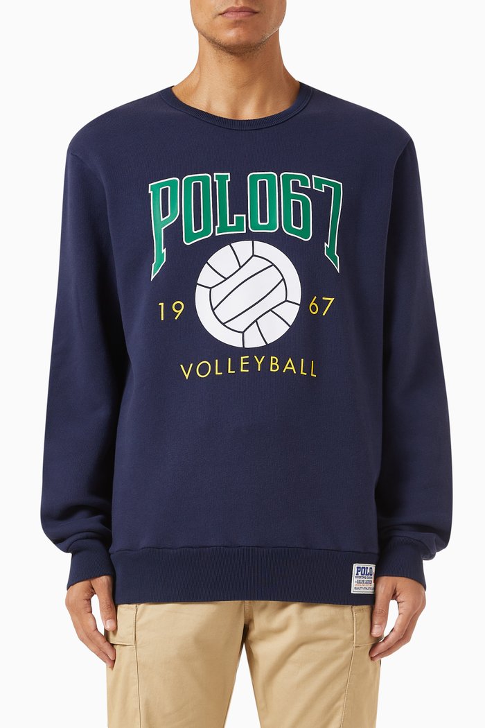 

Logo Sweatshirt in Fleece, Blue