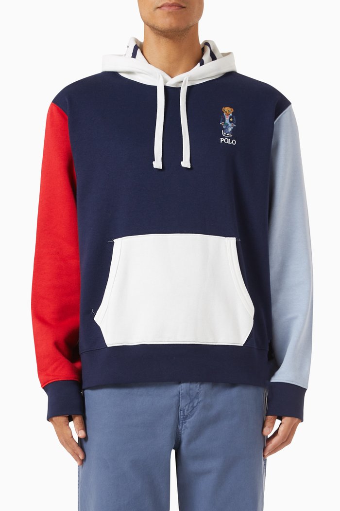 

Polo Bear Hoodie in Fleece, Multicolour