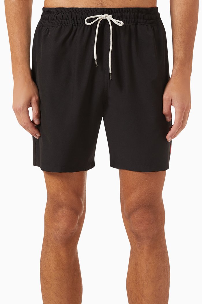 

Logo Embroidered Swim Shorts, Black