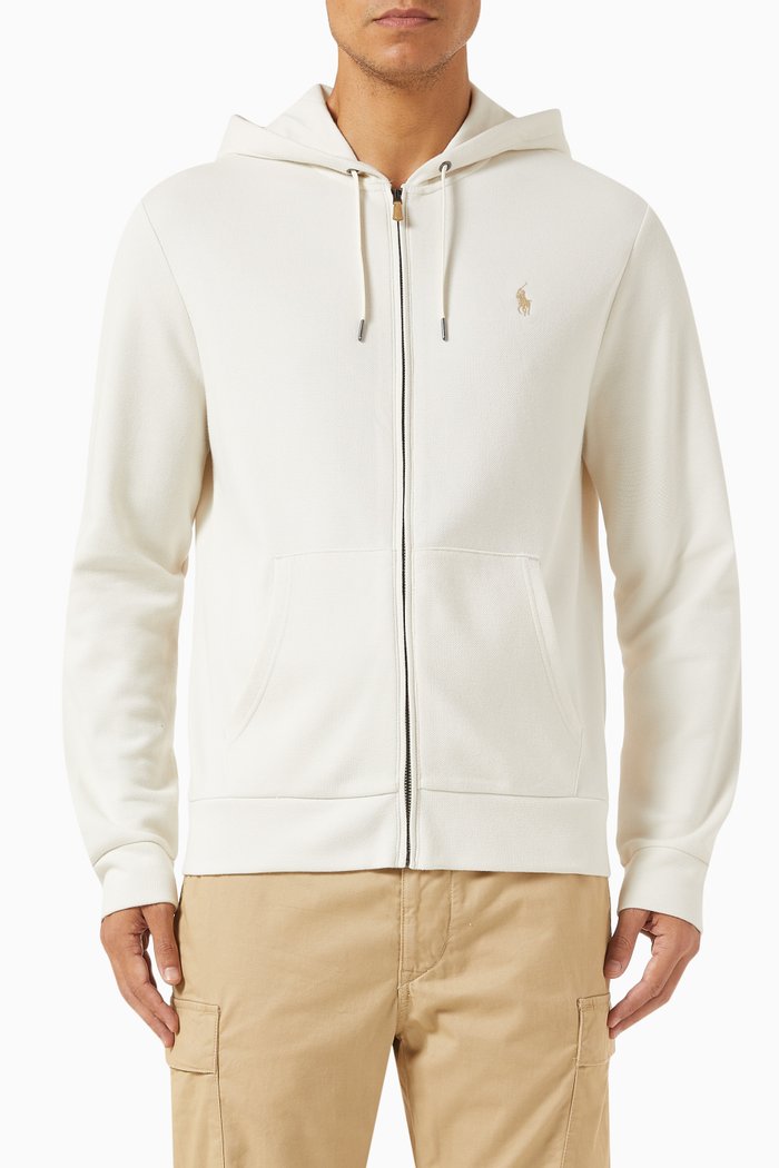 

Zip-up Hoodie in Fleece, Neutral