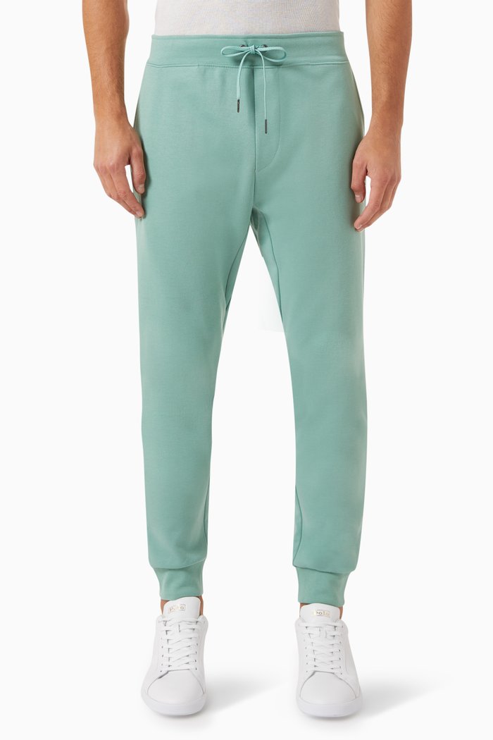 

Logo Embroidered Sweatpants in Cotton, Green