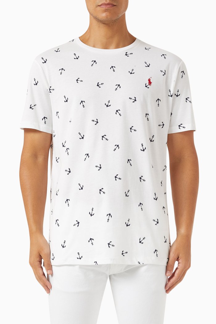 

Printed T-shirt in Cotton Jersey, White