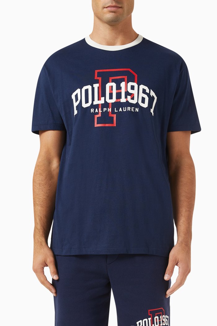 

Logo T-Shirt in Cotton-jersey, Blue
