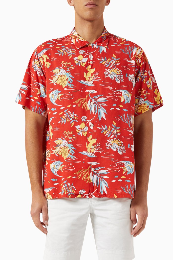 

Tropical Printed Shirt in Viscose, Multicolour