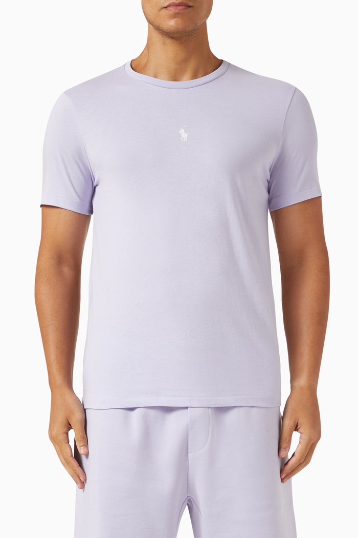 

Slim Fit T-shirt in Cotton Jersey, Purple