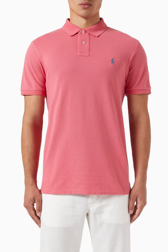 

Polo Shirt in Cotton Piqué, Red